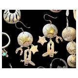 Assorted Vintage Southwestern Sterling Silver Earrings & Ring