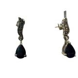 Sterling Silver Moon and Star Earrings Set - 0.75-Inch Drops