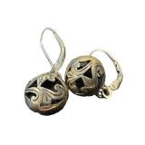 Sterling Silver Moon and Star Earrings Set - 0.75-Inch Drops
