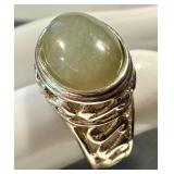 Sterling Silver Serpentine Ring with Lattice Openwork - Size 8.25