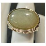 Sterling Silver Serpentine Ring with Lattice Openwork - Size 8.25