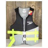 Speedo Adult Life Jacket Vest - Black/Lime Green XS/S
