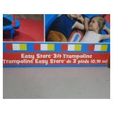 Little Tikes 25'' Round Easy Store 3' Folding Trampoline - Blue/Black/Red