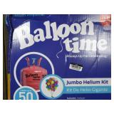 Jumbo Helium Balloon Tank Kit: Steel, Red, Birthday Party Accessory, Ages 18+, Balloon Time