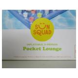 Sun Squad Pocket Lounge Water Float PVC 2 Person Capacity Age 14+