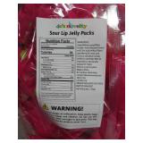 3 - 30 Packs Sour Lip Gummies, Strawberry Flavor Sour Pucker Up Gummy, Small Individually Wrapped