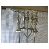 (CSB) Vintage Brass Color Fireplace...