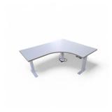 Knoll L Shaped Power Sit Stand Adjustable Height Desk Right Hand Return Retails for $2999 measures 48' x 58' and adjusts between 25' to 41' tall
