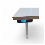 Knoll L Shaped Power Sit Stand Adjustable Height Desk Left Hand Return Retails for $2999 measures 48' x 58' and adjusts between 25' to 41' tall