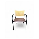 Set of Four Burgundy Stacking Chairs