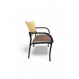 Set of Four Burgundy Stacking Chairs