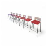 Herman Miller Eames Hightop Table with 7 Allermuir Casper bar stools Retails new for $6700