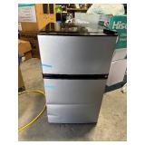 2 Door Mini Fridge with Freezer