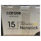 Carote 15 Piece Titanium Nonstick Cookware Set