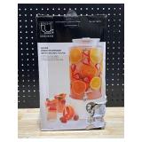 Glass Drink Dispenser with Ceramic Stand
