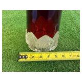 Rare Antique Ruby Red Grandin ND Glass Water Pitcher