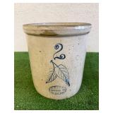 2 Gallon Blue Leaf Union Stoneware Crock Red Wing MN