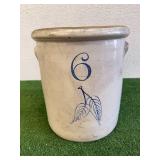 6 Gallon Blue Leaf Crock