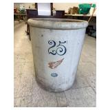 25 Gallon Red Wing Union Stoneware Crock