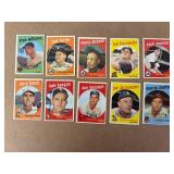 1959 Topps Baseball Cards - 10 Different