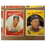 1959 Topps Baseball Cards - 10 Different