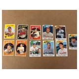 1959 Topps Baseball Cards - 11 Different