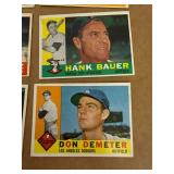 1960 Topps Baseball Cards - 20 Different