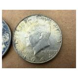 2 - 1964 Kennedy Half Dollars