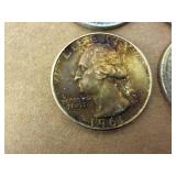 6 - 90% Silver Washington Quarters