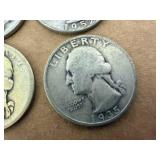 6 - 90% Silver Washington Quarters