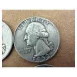 6 - 90% Silver Washington Quarters