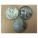 Walking Liberty Half Dollars - 1935, 1936 & 1945