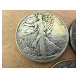 Walking Liberty Half Dollars - 1935, 1936 & 1945