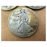 Walking Liberty Half Dollars - 1935, 1936 & 1945