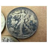 Walking Liberty Half Dollars - 1935, 1936 & 1945