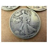 Walking Liberty Half Dollars - 1936, 1943 & 1945