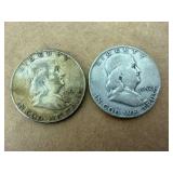 1951 & 1952 Franklin Half Dollars