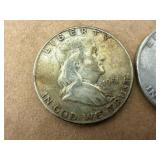 1951 & 1952 Franklin Half Dollars