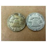 1951 & 1952 Franklin Half Dollars