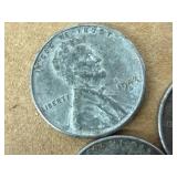 80 Wheat Pennies including 3 Steel