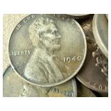 80 Wheat Pennies including 3 Steel