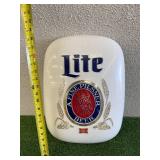 Miller Lite Plastic Sign
