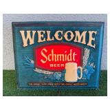 Welcome Schmidt Beer Sign
