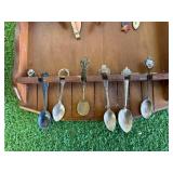 Souvenir Spoons & Display Rack