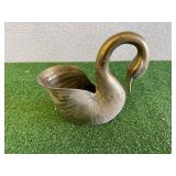 Large Brass Swan Planter