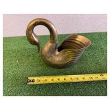 Large Brass Swan Planter