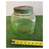 Uranium Glass Jar with Lid