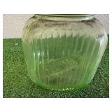 Uranium Glass Jar with Lid