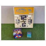 Camel Clock, Poker Set & Playing Cards