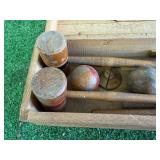 Very Early Crocket Set in Wood Box